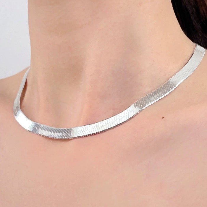 Unisex herringbone chain - 7mm wide