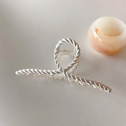 Minimalist Twisted Line Large Claw Hair Clip