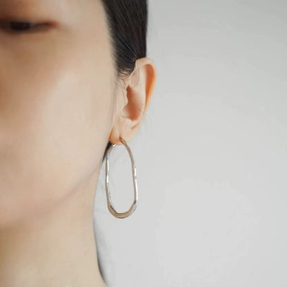 Japanese style minimalist artistic hoop earrings