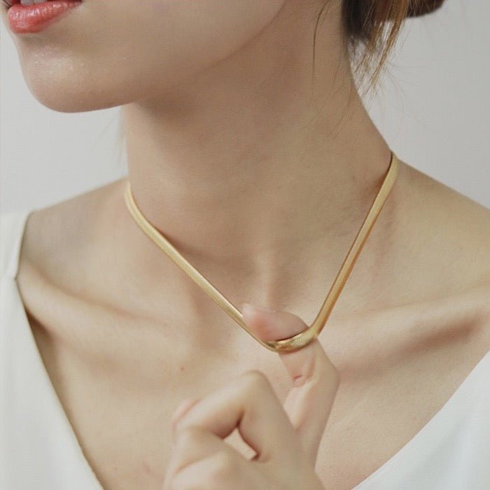 Timeless soft serpentine bone necklace