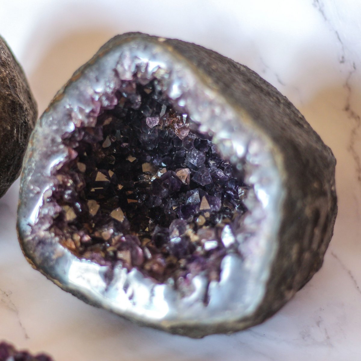 Spherical geode in Amethyst from Uruguay