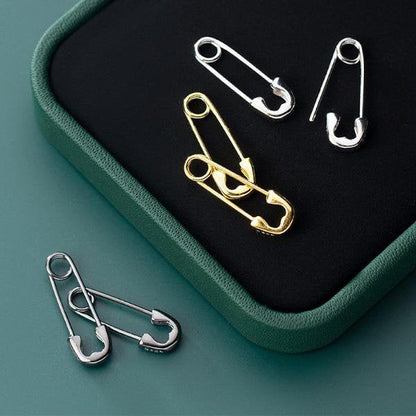 Unique minimalist paperclip earrings - one pair