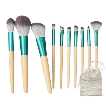 green-goose Make Up Borstel Set met Zak - 10 Stuks