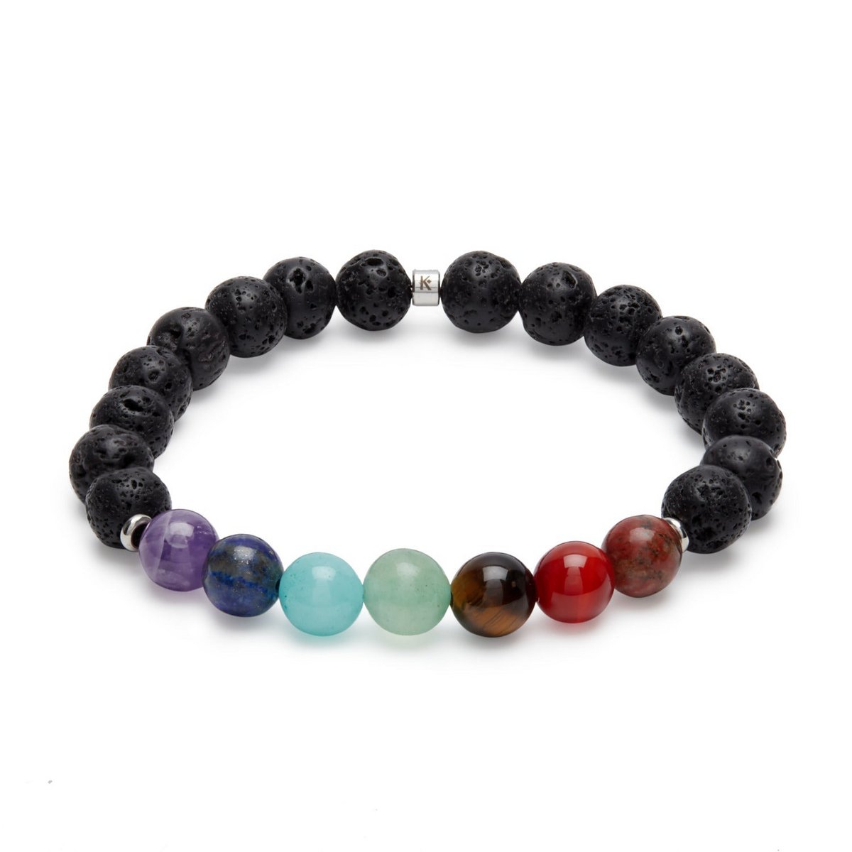 Bracelet "Healing of the 7 chakras" in Lava stones