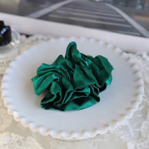 Chic 100% Silk Skirt Design Hair Scrunchie-Double Layer-19mm