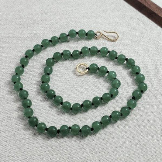 Timeless Green Aventurine Bead Necklace