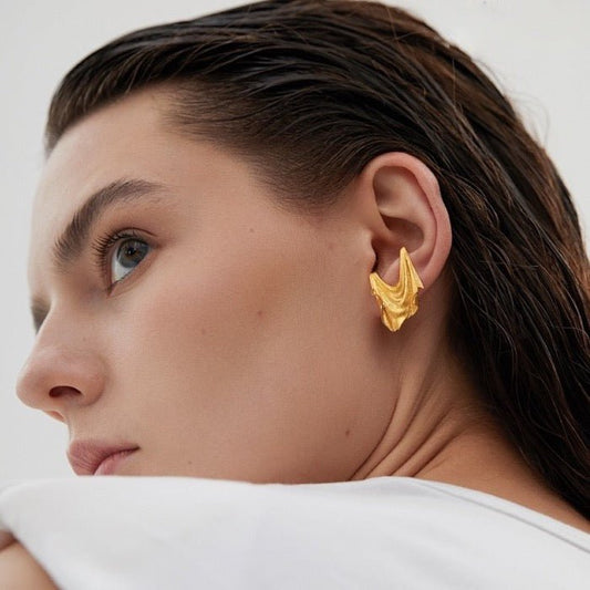 Unique Silk Fabric Ear Cuff - One Piece