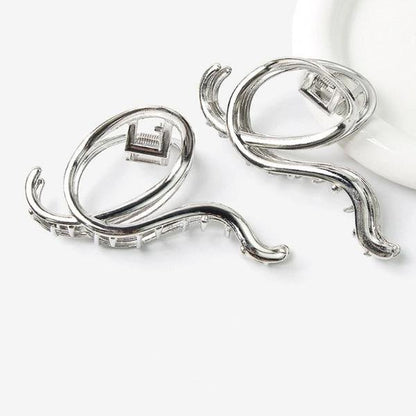 Music cord large claw metal hair clips