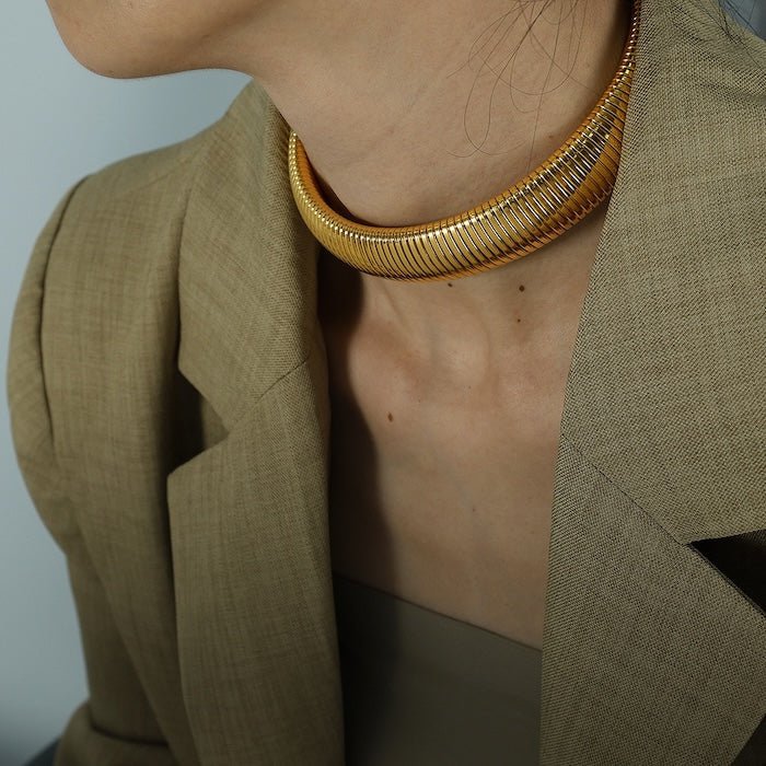 Dikke stretch designarmband en choker