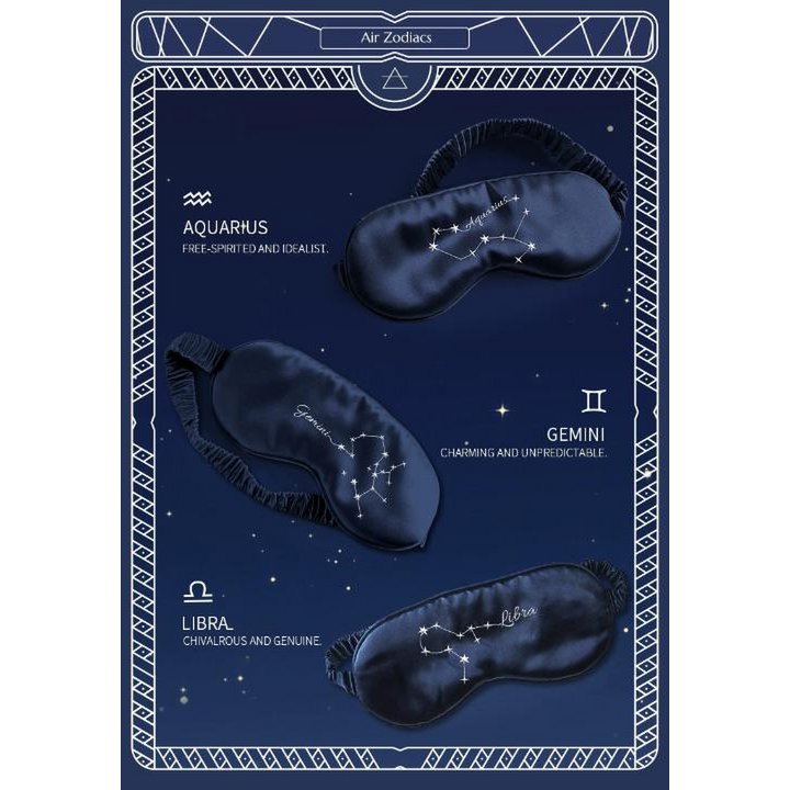 Zodiac Signs 100% Silk Sleep Mask-Oversize