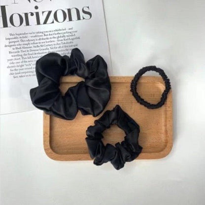 100% Silk Scrunchie Set - 19 momme - A set of 3