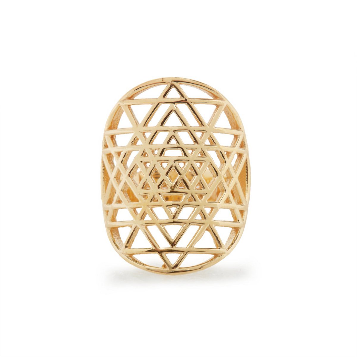 Sri Yantra-ring in 925 zilver of geel goud