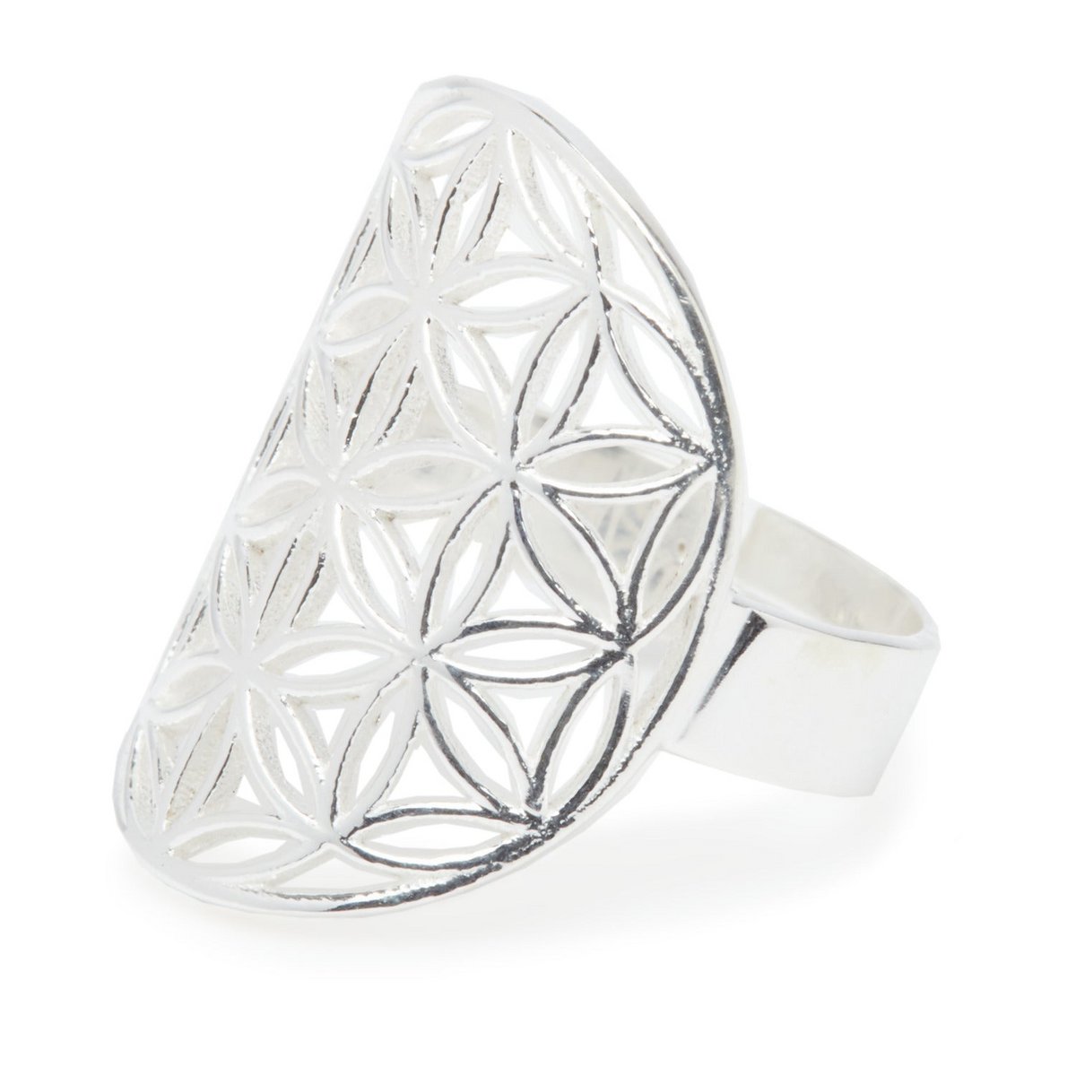 Ring 'Flower of Life' in 925 silver or gold plated