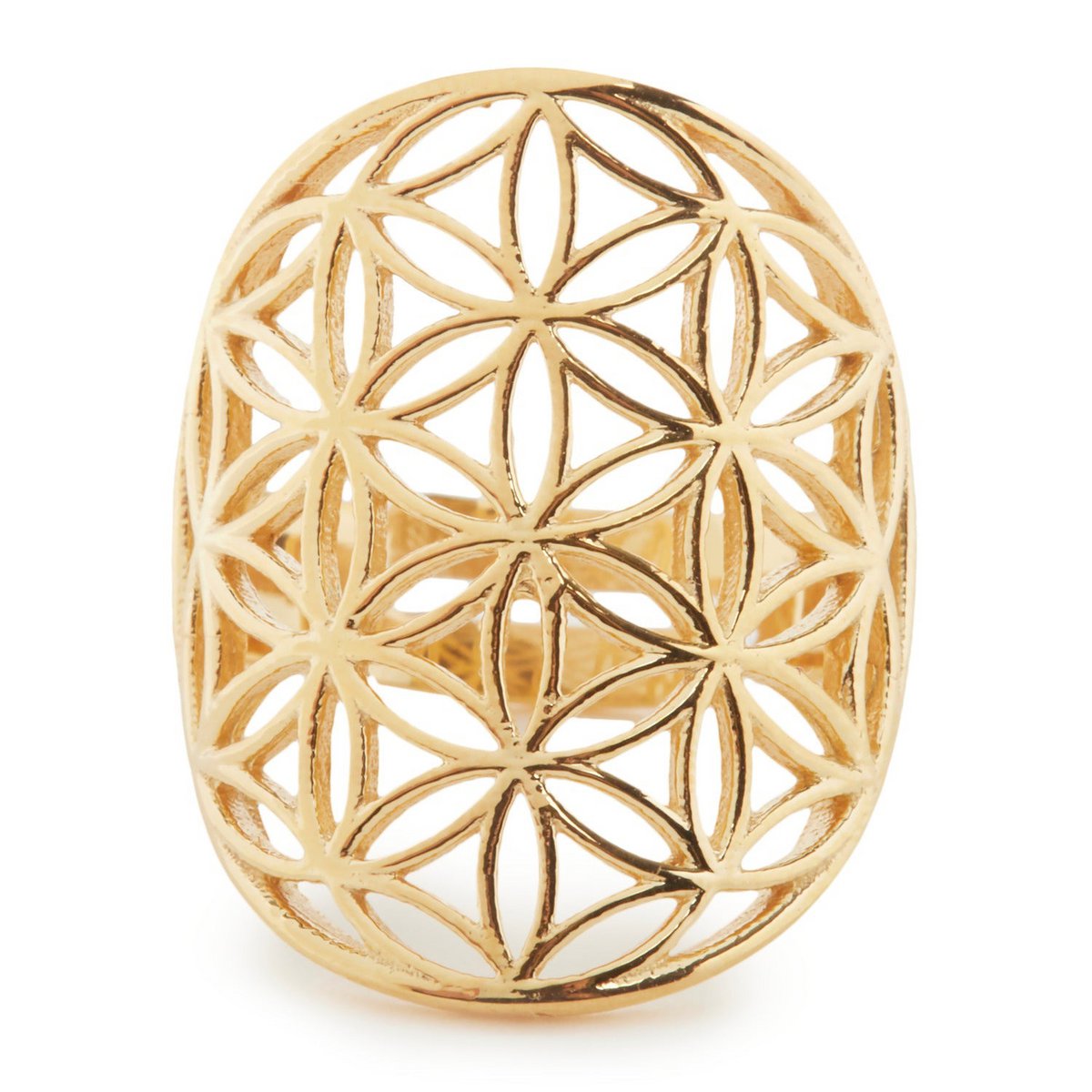 Ring 'Flower of Life' in 925 silver or gold plated