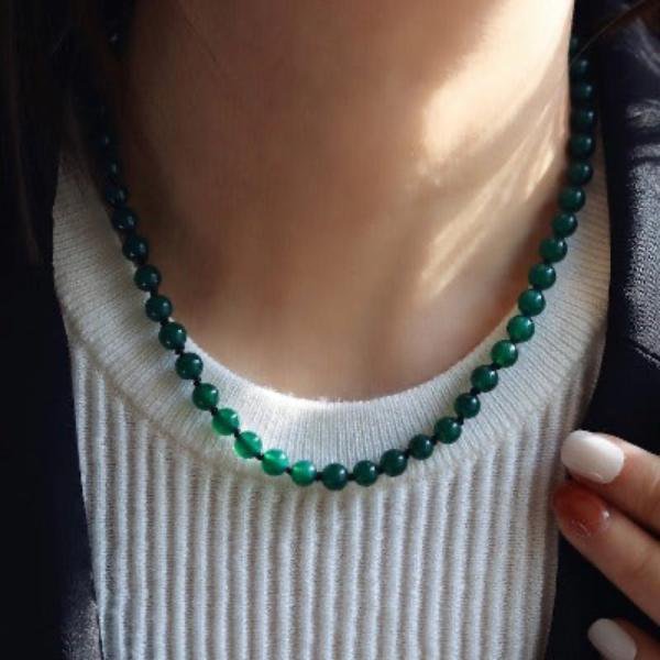 Timeless Green Aventurine Bead Necklace