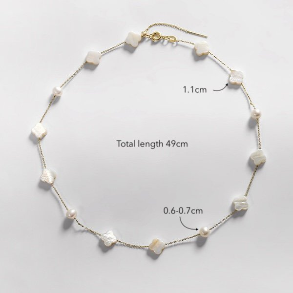 Mother of pearl Lucky Clover jewelry set