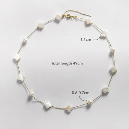 Mother of pearl Lucky Clover jewelry set