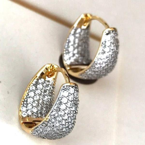 Luxury Sparkling Hoop Earrings