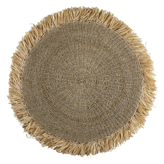 100/120cm Rond Zeegras Tapijt | Vloerkleed met Kwastjes DASA (2 maten)