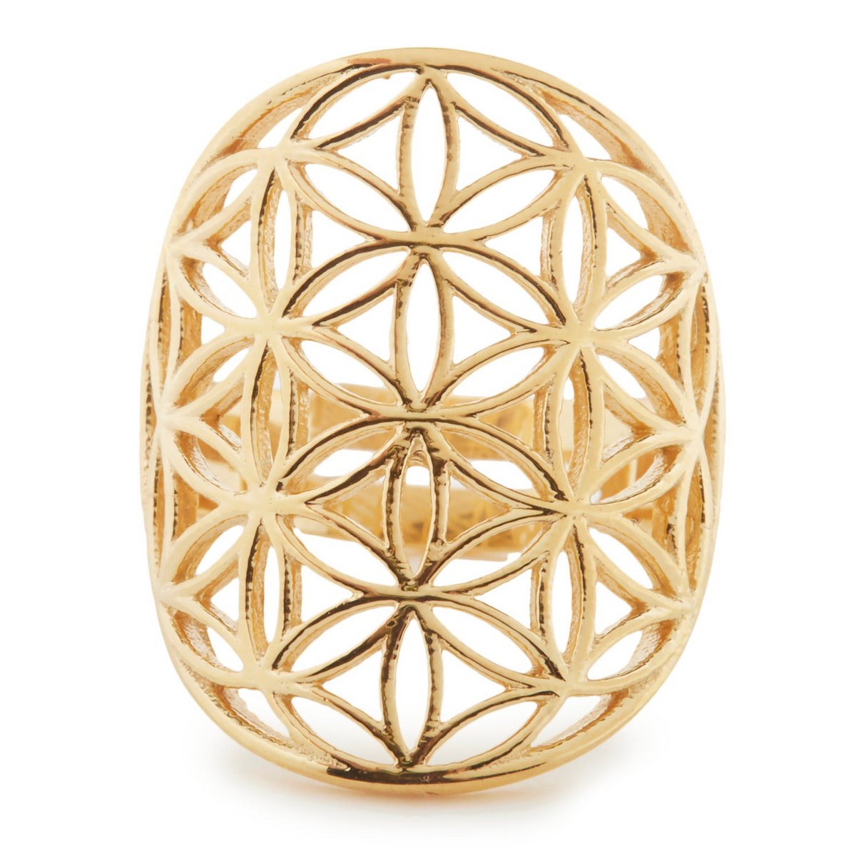 Ring 'Flower of Life' in 925 silver or gold plated