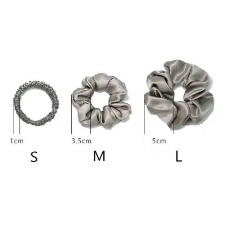 100% Silk Scrunchie Set - 19 momme - A set of 3