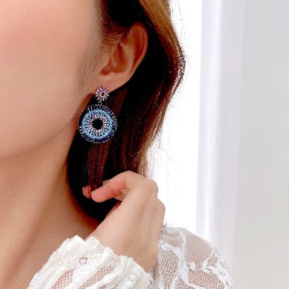 Dazzling Halo Earrings - Luxury Drop Earrings