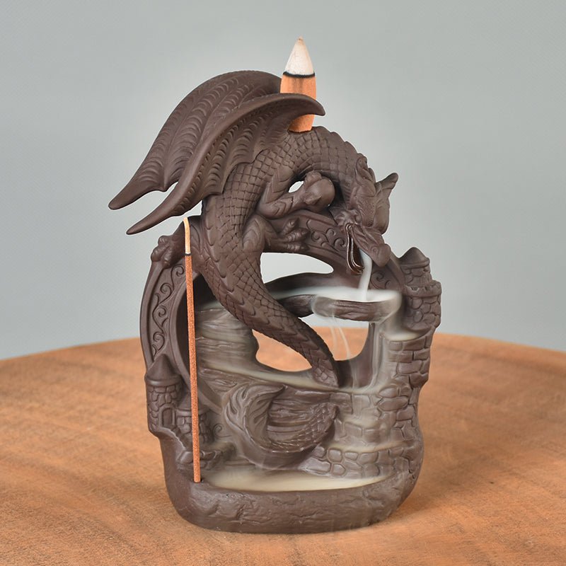 "Dragon's Castle" Ceramic Incense Burner