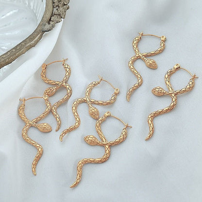 Unique design snake earrings