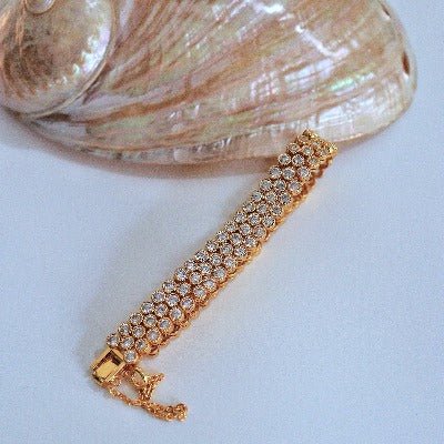 Vintage style luxury honeycomb bracelet