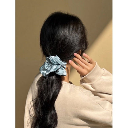 Chic 100% Silk Skirt Design Hair Scrunchie-Double Layer-19mm