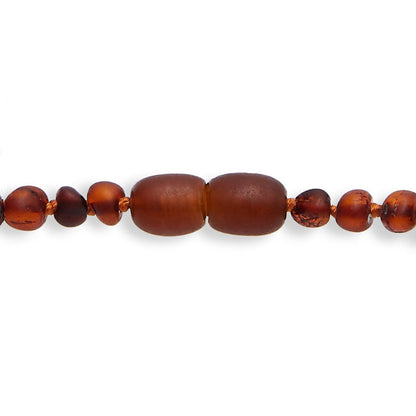 "Safety and Presence of Gaia" Baby Necklace in Cognac Amber