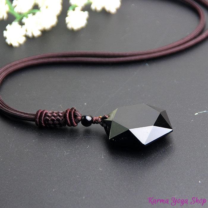 "Ster" ketting in zwart Obsidiaan