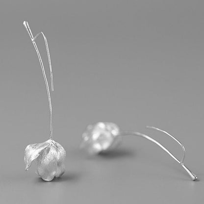 Unique Tulip Flower Longline Earrings