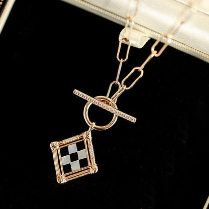 Modern Gallery - Vintage Style Plaid Necklace