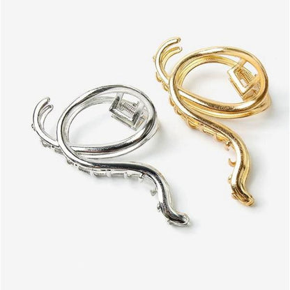 Music cord large claw metal hair clips