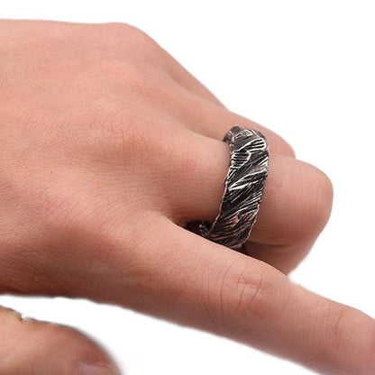 Vintage inspired rock ring - solid silver