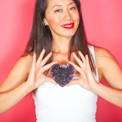 Large Amethyst Heart from Uruguay