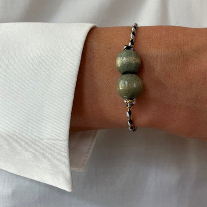 Luna-Leena armband grijs - one size - gemaakt van bestaande kettingen uit Nepal