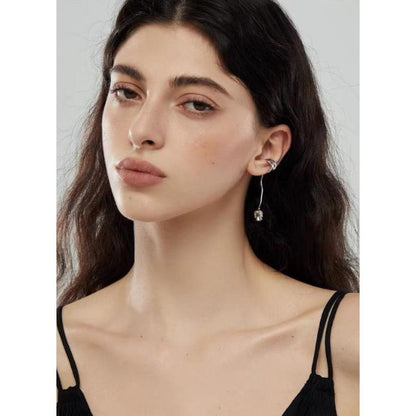 Romantic Silver Rose Ear Cuff - One Piece