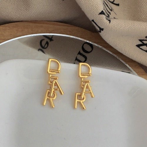 Romantic sweet letter earrings