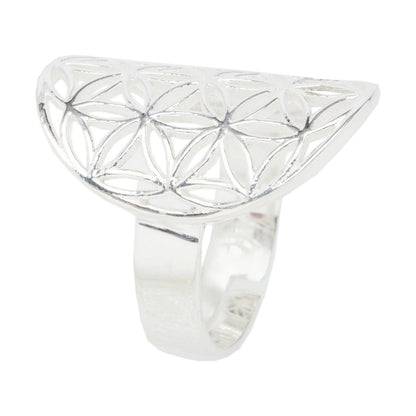 Ring 'Flower of Life' in 925 silver or gold plated