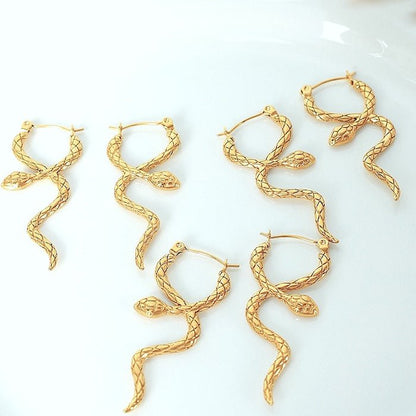 Unique design snake earrings