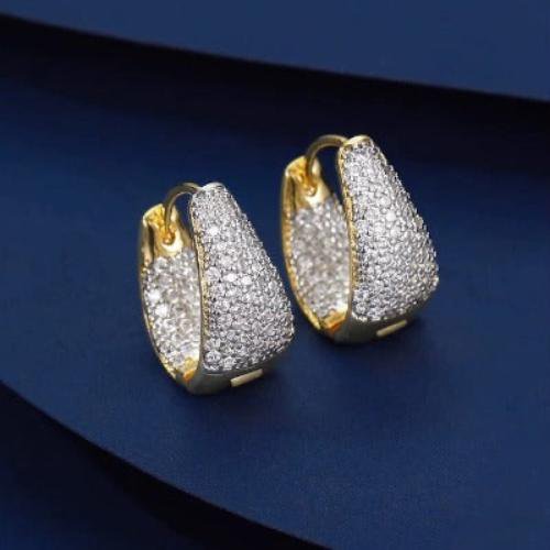 Luxury Sparkling Hoop Earrings