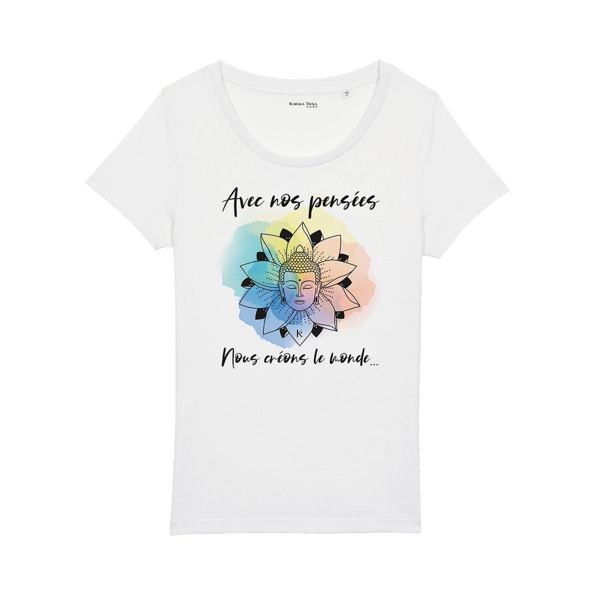 Women's T-shirt "Let's create the world" made of organic cotton