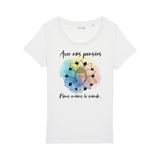 Women's T-shirt "Let's create the world" made of organic cotton