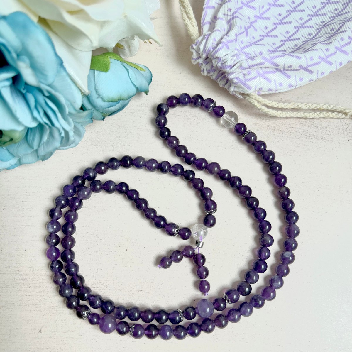 Amethyst Buddhist Mala Bracelet