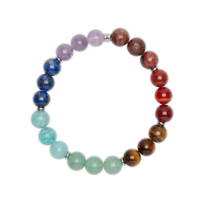 Bracelet "7 Chakras" Triple in Natural Stone