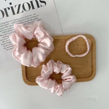 100% Silk Scrunchie Set - 19 momme - A set of 3