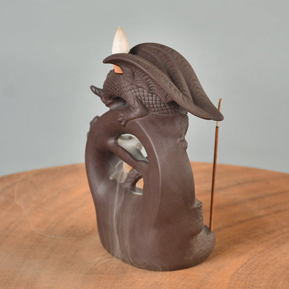 "Dragon's Castle" Ceramic Incense Burner