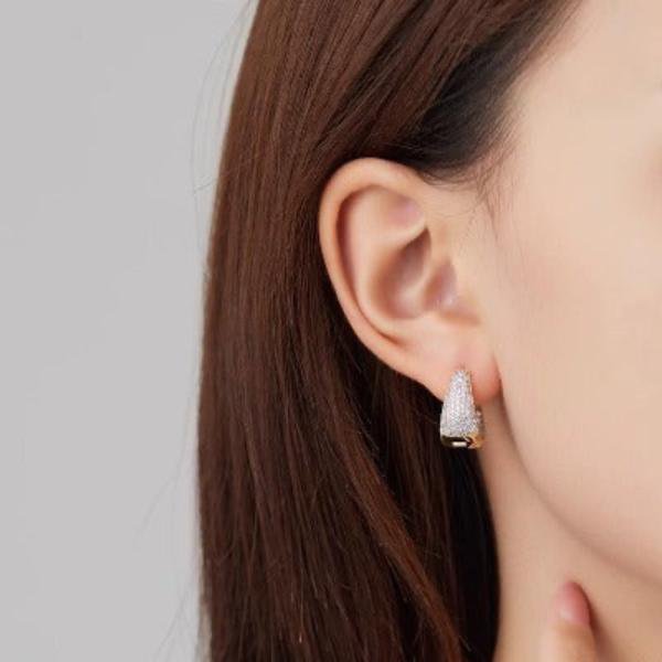 Luxury Sparkling Hoop Earrings